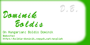 dominik boldis business card